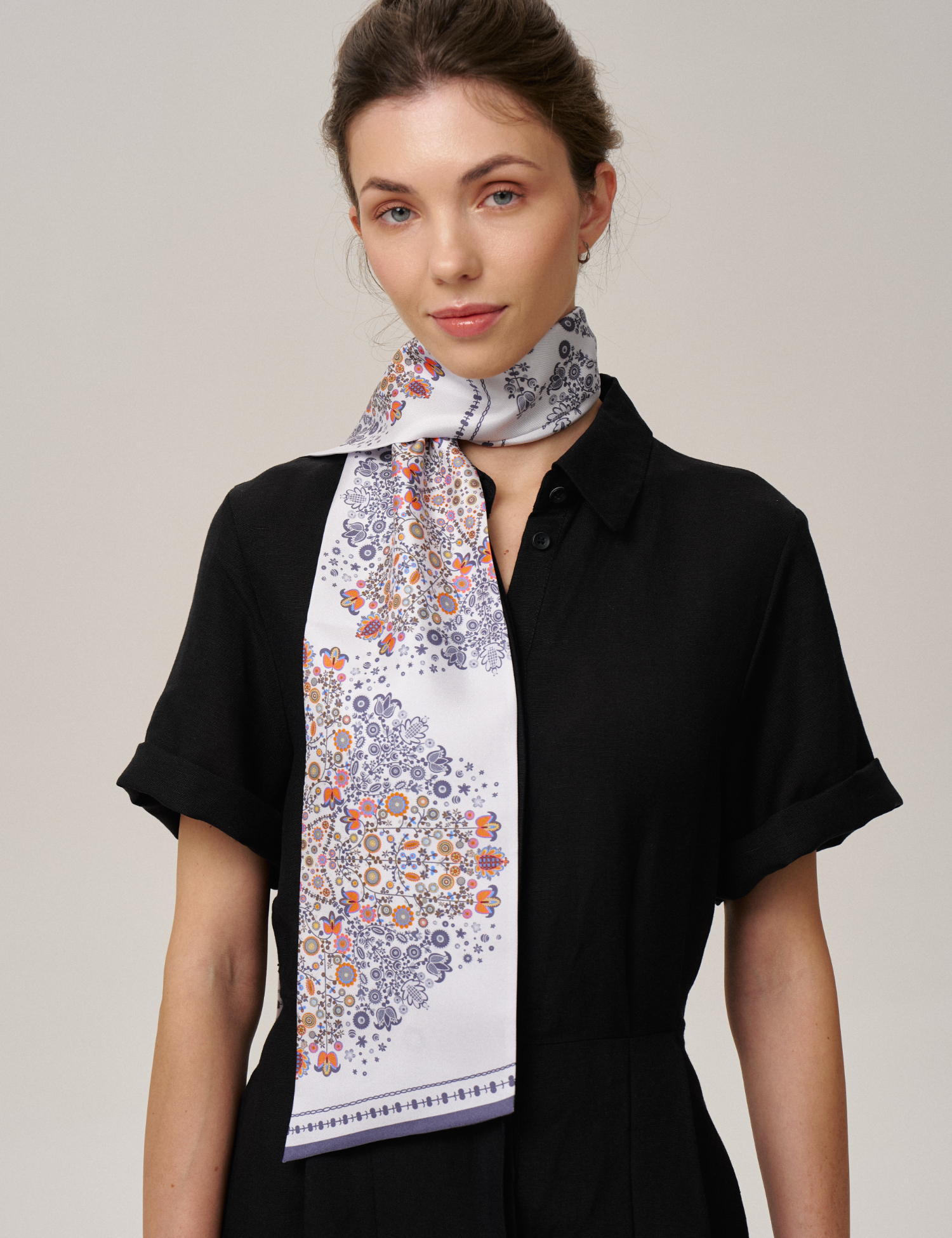 Картинка Шовковий шарф «Слобожанщина. Ранкова роса»